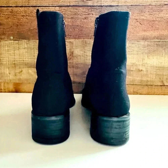 Stuart Weitzman Nylon Gore-Tex Waterproof Square Toe Ankle Boots - Picture 4 of 7